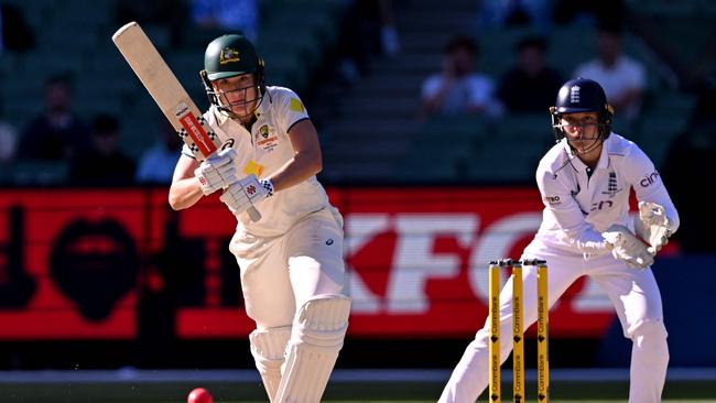 Australian captain Alyssa Healy playing her 287th international for Australia in the women’s Test at the MCG, the same number of internationals as her husband Mitchell Starc has played Picture: AFP