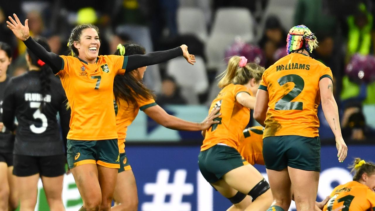 Beating New Zealand meant a lot to Charlotte Caslick. Picture: Ashley Vlotman/Gallo Images/Getty Images