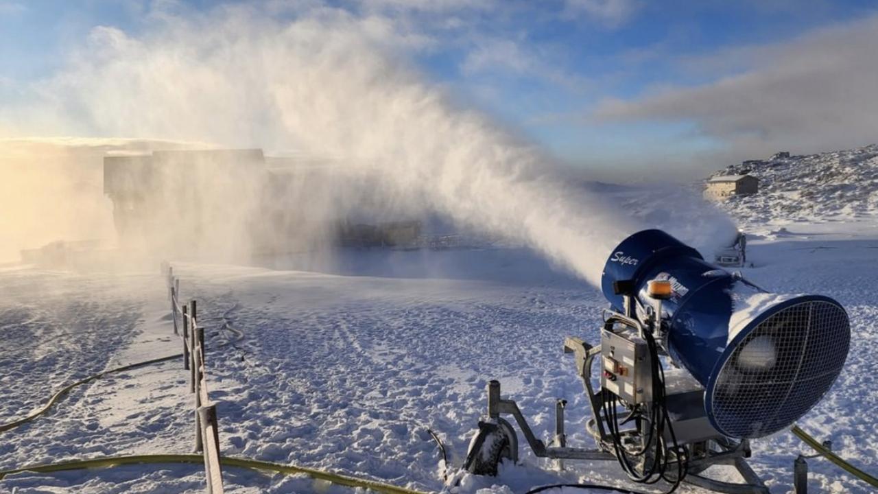 Snow making on Ben Lomond after excellent snowfall. Picture: Ben Lomond Snow Sports