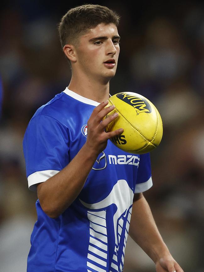 Harry Sheezel scored a KFC SuperCoach ton on debut. Picture: Daniel Pockett/Getty Images