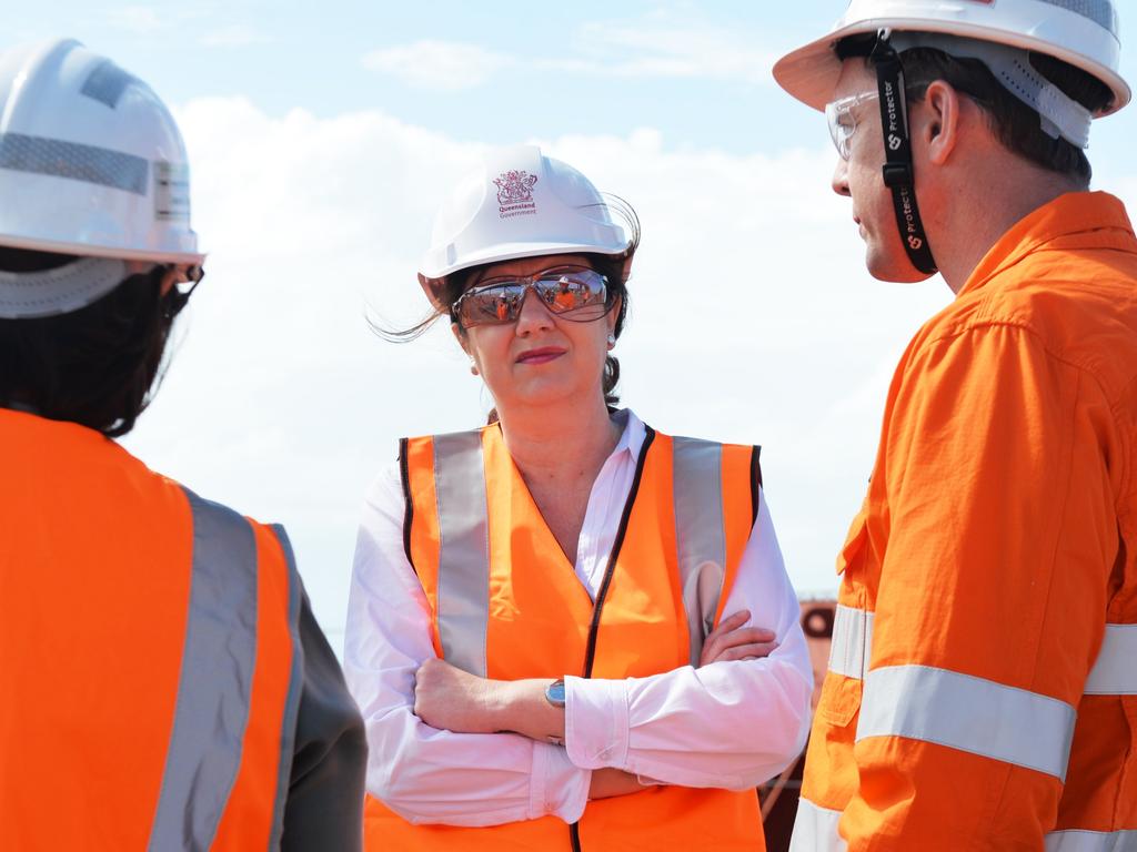 Premier Annastacia Palaszczuk at the Hay Point Coal Terminal on Wednesday. Picture: Caitlin Charles