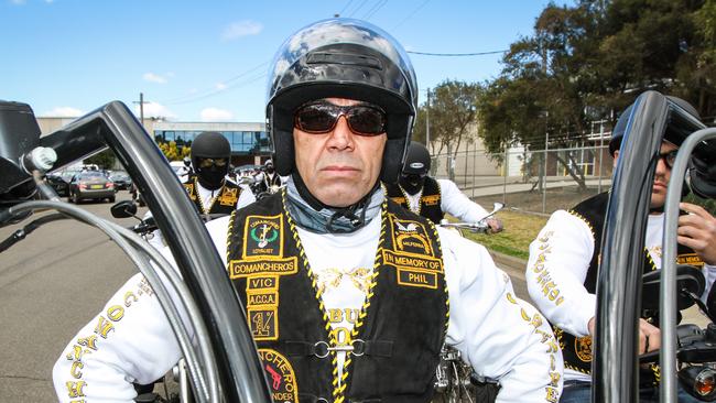 Jay Malkoun, ex-president of the Comancheros pictured on an annual ride in 2012.