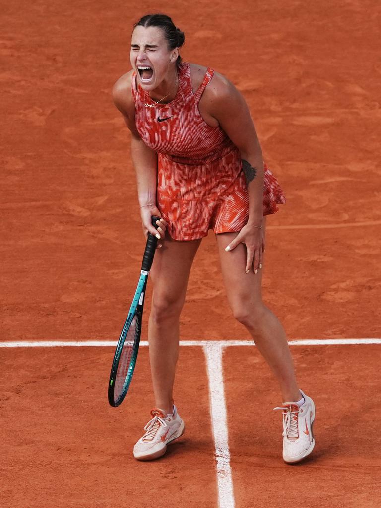 Sabalenka wasn’t feeling it on Wednesday. (Photo by Dimitar DILKOFF / AFP)