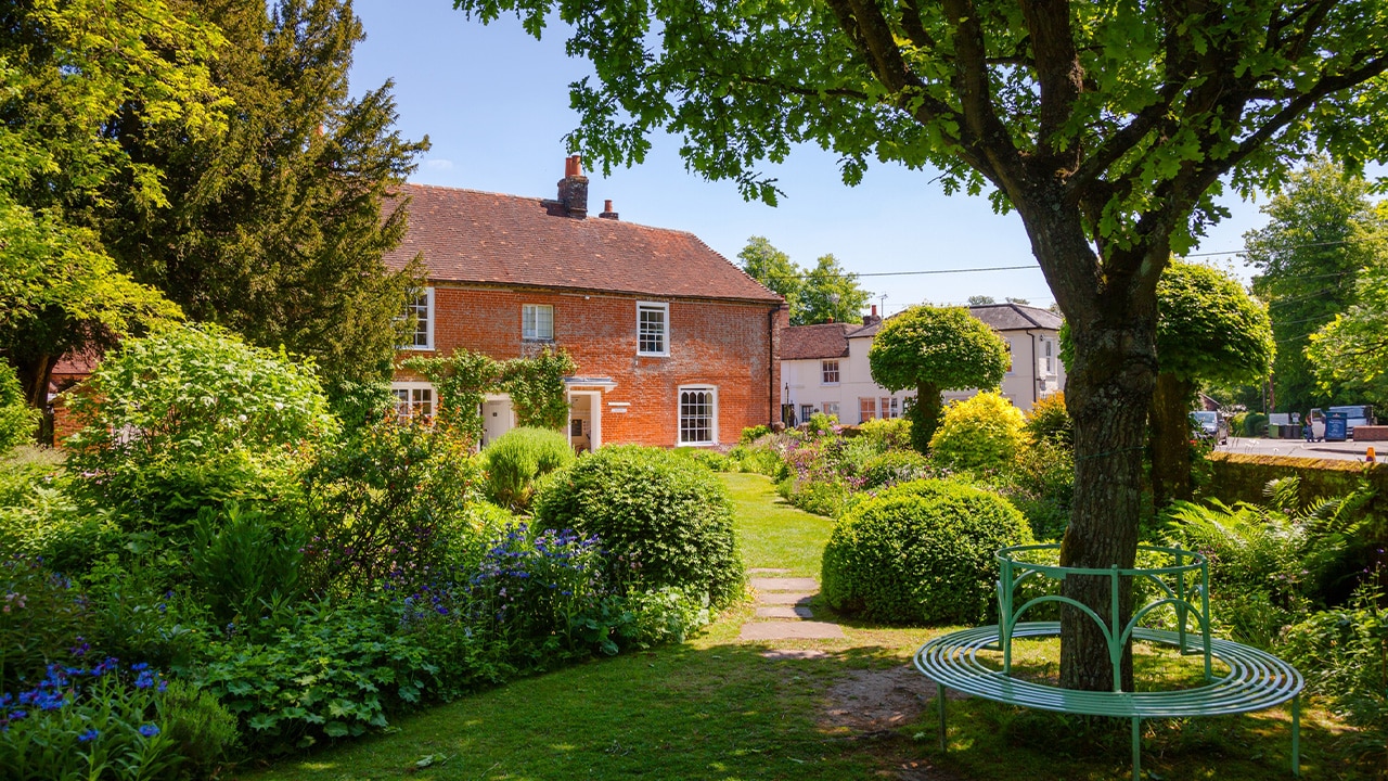 <h2>Chawton</h2><p>Not far from Steventon is the village of Chawton where you&rsquo;ll find the museum called <a href="https://janeaustens.house/" target="_blank" rel="noopener">Jane Austen&rsquo;s House</a>. A must-visit for any Austen fan, this pretty cottage was the last home of the writer where she penned all her novels. She lived here with her mother and sister from 1809 until 1817. Now it&rsquo;s an atmospheric museum, and you can wander around the rooms as they were in her day and see her writing desk, letters, clothes and bedroom. To mark the anniversary, the museum has opened a new exhibition, Jane Austen and the Art of Writing.</p>