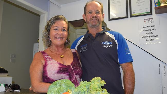 Proserpine Health N Fitness co-owners June Gobbos-Miller and Stephen Miller are starting a new farmers market. Photo: Elyse Wurm