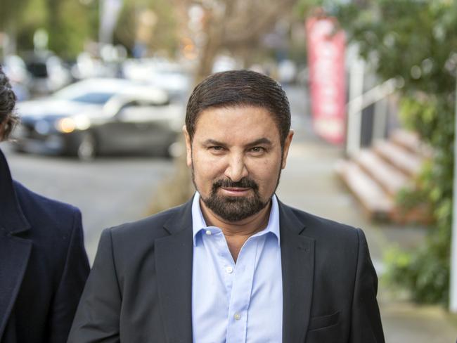 Nassif leaving Burwood Local Court in 2022. Picture: Liam Mendes