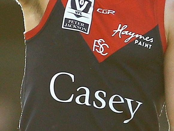 MELBOURNE, VICTORIA - JULY 30:  Dion Johnstone of Casey Demons celebrates a goal during the round 15 VFL match between Casey and Coburg at Casey Fields on July 30, 2017 in Melbourne, Australia.  (Photo by Robert Prezioso/AFL Media/Getty Images)