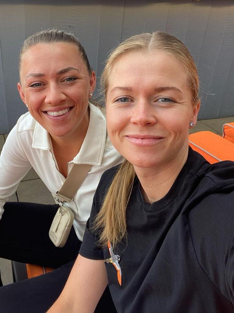 Ex-girlfriends Katie McCabe and Ruesha Littlejohn. Picture: Instagram