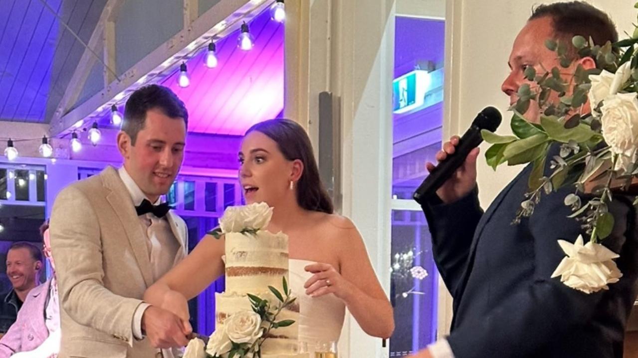 The newlyweds Mitchell Gaffney and Madeleine Edsell were married on Sunday. Picture: Instagram