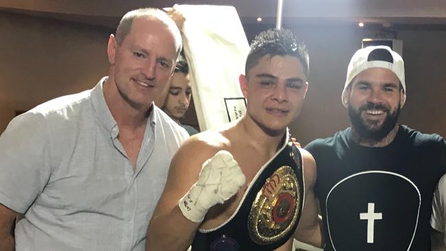 Michael Maguire, Adam Reynolds reunion with boxer Bilal Akkawy