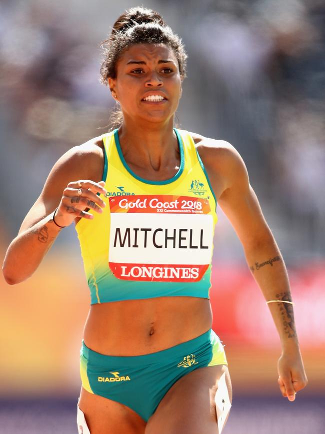 Morgan Mitchell on her way to qualifying for the women’s 400m semis. Photo: Getty Images