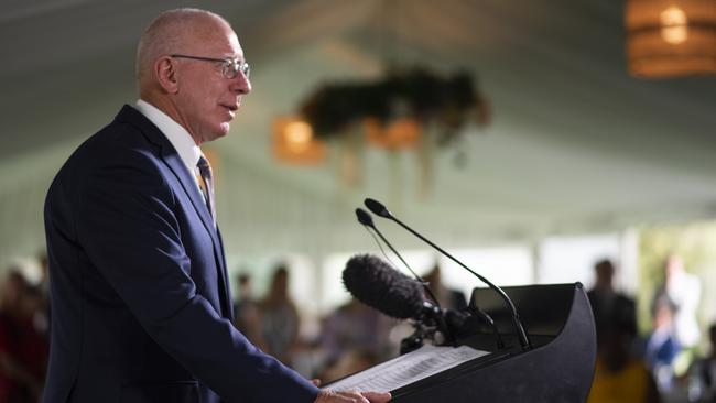 The Governor-General of the Commonwealth of Australia, David Hurley AC DSC (Retd) addresses the 2021 Australian of the Year Finalists at Government House (Yarralumla), Canberra. Picture: NCA NewsWire / Martin Ollman