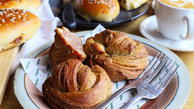 Malika Bakehouse’s pastries and coffee. Picture: Jenifer Jagielski