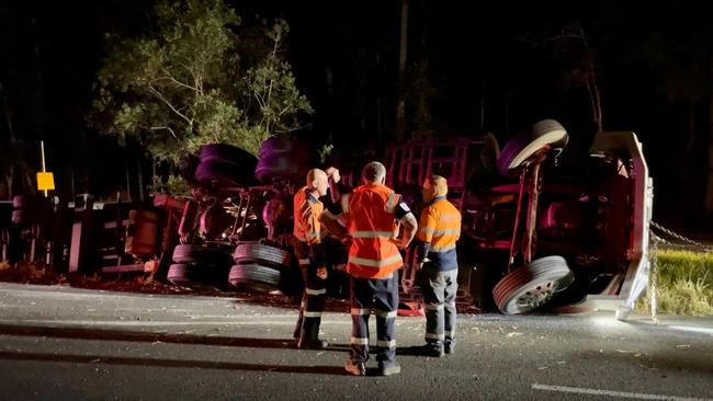 The crash closed the Bruce Hwy southbound for several hours. Picture: Contributed