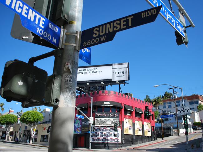 Legendary nightspot Whisky a Go Go on the famous Sunset Boulevard.