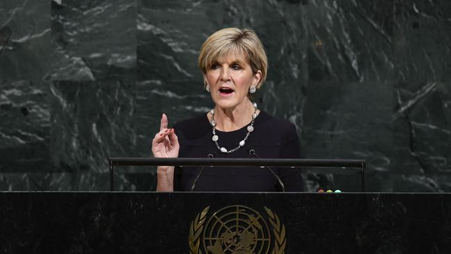 Foreign Minister Julie Bishop: ‘Australia shares many of the concerns held by the US’. Picture: AFP