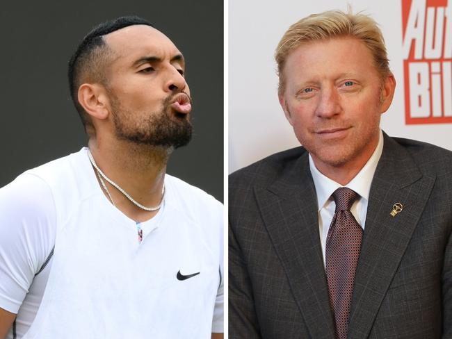 Nick Kyrgios and Boris Becker.