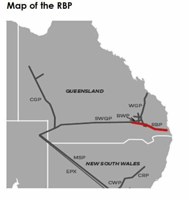 The Roma-Brisbane Pipeline. Picture: Contributed