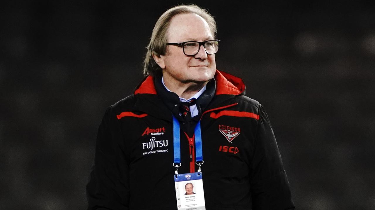 Former Essendon Bombers coach Kevin Sheedy coaches a Legends match before the Round 21 AFL match between the Essendon Bombers and the Western Bulldogs at Marvel Stadium in Melbourne, Saturday, August 10, 2019. (AAP Image/Michael Dodge) NO ARCHIVING, EDITORIAL USE ONLY