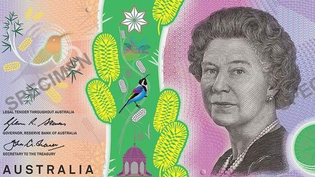 Queen Elizabeth II has been on the $5 since 1992. Picture: Reserve Bank of Australia/Handout