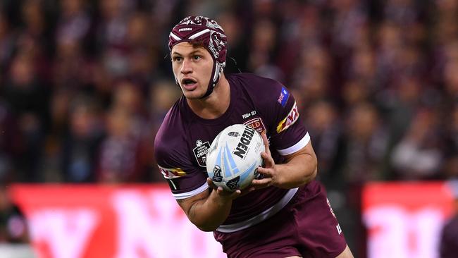 Kalyn Ponga of the Maroons is seen during Game 1 of the 2019 State of Origin series between the NSW Blues and the Queensland Maroons at Suncorp Stadium in Brisbane, Wednesday, June 5, 2019. (AAP Image/Dan Peled) NO ARCHIVING, EDITORIAL USE ONLY