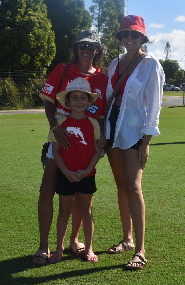 Spectators out and about to enjoy the Dolphins vs Titans NRL trial match at the Sunshine Coast Stadium. Picture: Eddie Franklin.