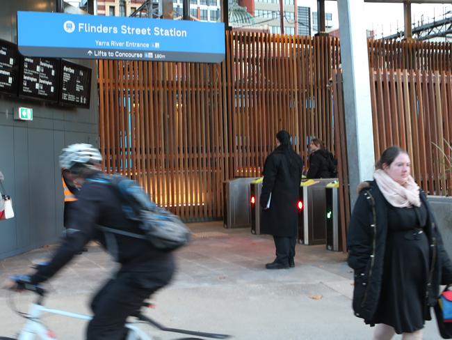 A new entrance has opened up at Flinders St Station. Picture: David Crosling