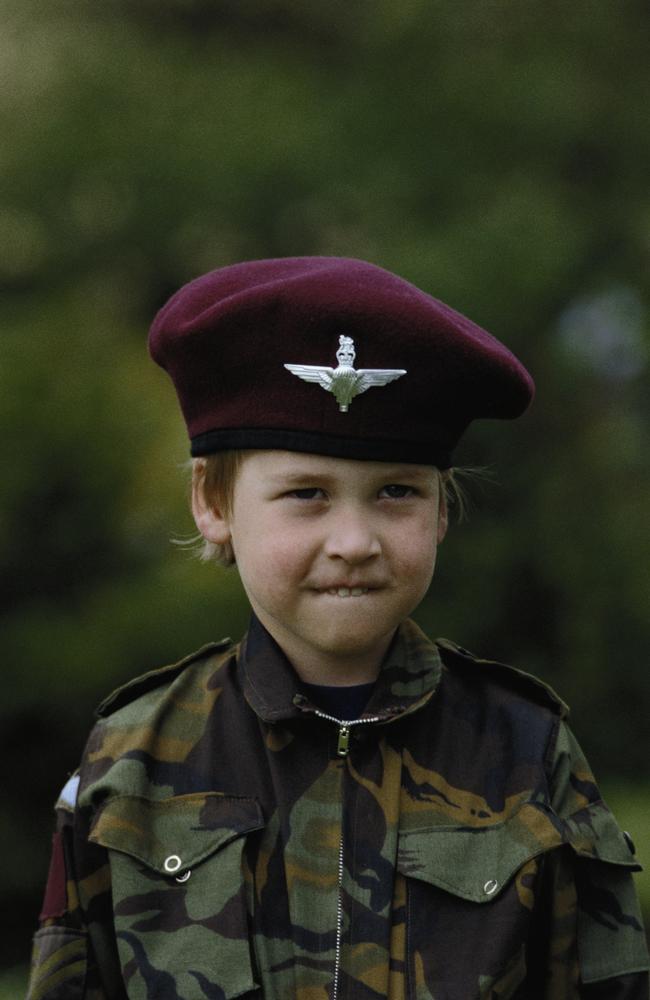 Prince William wearing the uniform of the Parachute Regiment in 1986. Picture: Tim Graham Photo Library via Getty Images