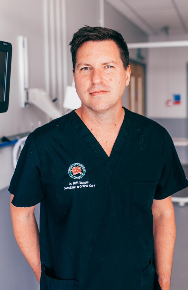 Dr Matt Morgan have worked in the UK and in Australia as an ICU doctor for more than two decades. Picture: Supplied
