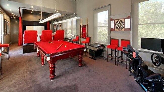 A billiards room and home theatre in Warnie’s former house.