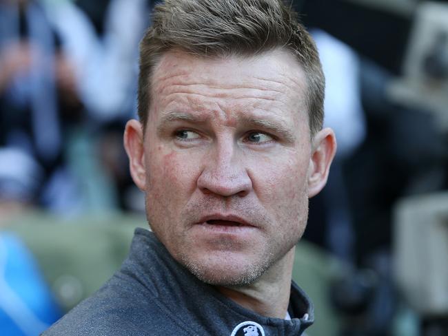 AFL Round 17. 15/07/2018. Collingwood v West Coast at the MCG.  Collingwood coach Nathan Buckley    . Pic: Michael Klein