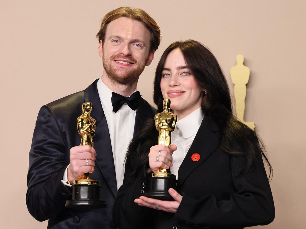 Eilish with her brother and musical collaborator Finneas won an Oscar this year. Picture: Rodin Eckenroth/Getty Images via AFP
