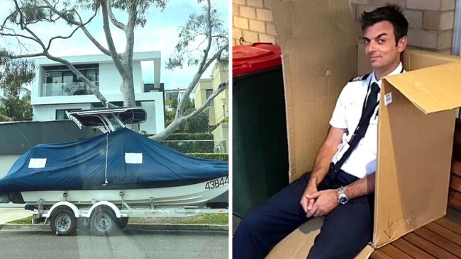 A controversially parked boat trailer has continued to ruffle feathers in Sydney’s affluent harbourside suburb of Mosman. Picture: Facebook.