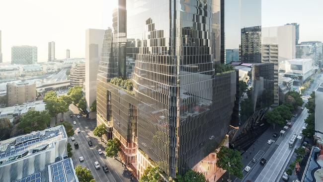 An artist’s impression of the Charter Hall development at 555 Collins Street.