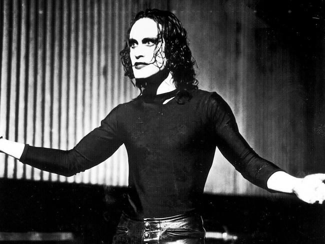 Actor Brandon Lee, in scene from the film The Crow. He died after being shot on set.