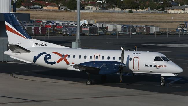 Rex airlines has slashed weekly flights to regional SA from 135 to just six, as it fights for survival. Picture: AAP/Emma Brasier