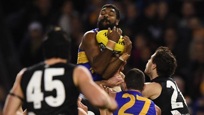 Ryan soars against Carlton earlier this season. Picture: AAP