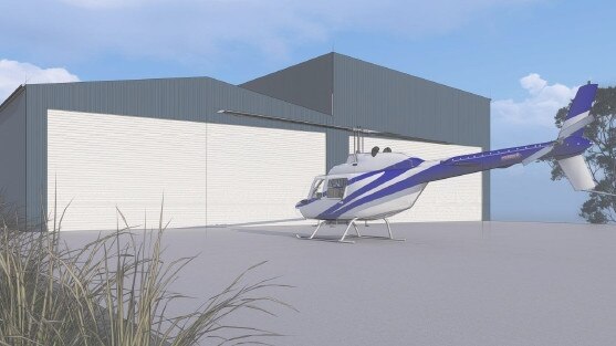 Artist impression of the Surf Life Saving Queensland (SLSQ) helicopter base at Carrara on the Gold Coast.