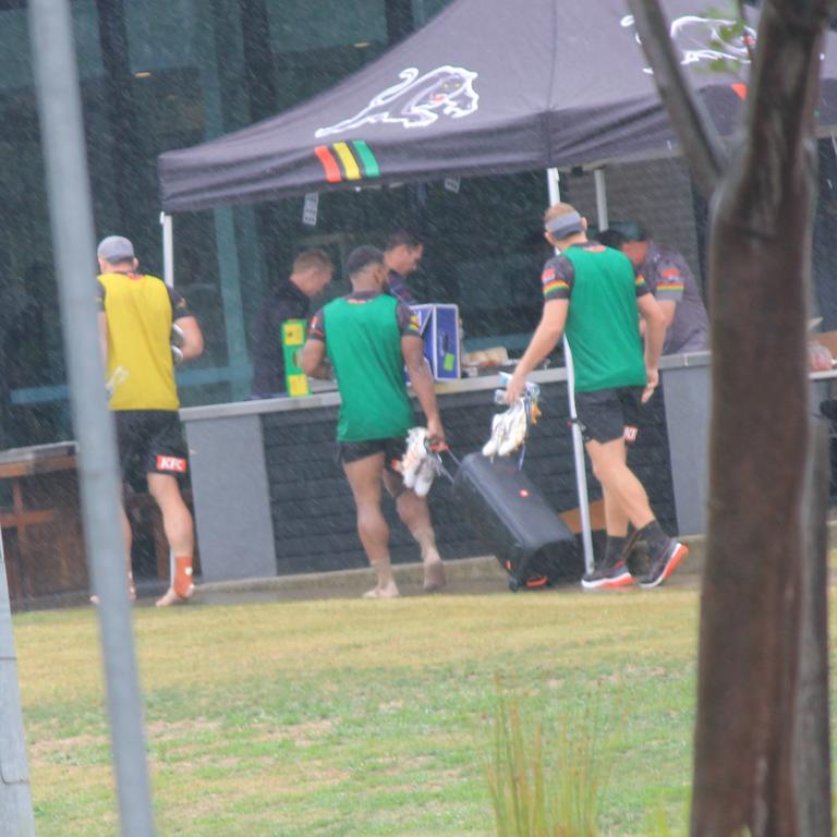 Penrith players return to home base after training off site. Picture: Supplied.