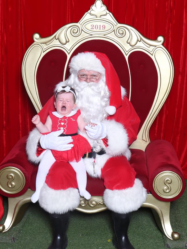 Brooke Linehan: My daughter today who was less than impressed with Santa!