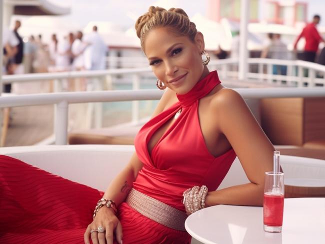 AI Jennifer Lopez, for Virgin Airlines. Picture: Supplied