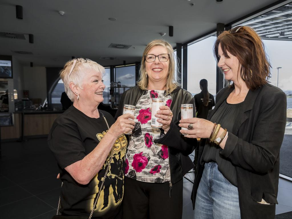 Cold Chisel The Big Five-0 tour - Annette McLean, Anita Doig and Jane Bower. Picture: Caroline Tan