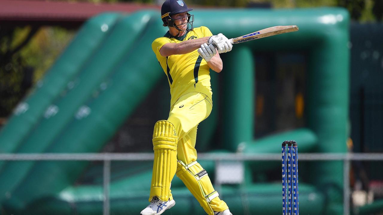 Jack Edwards on his way to a hundred for a Cricket Australia XI outfit against NT Strike. Picture: NT Cricket