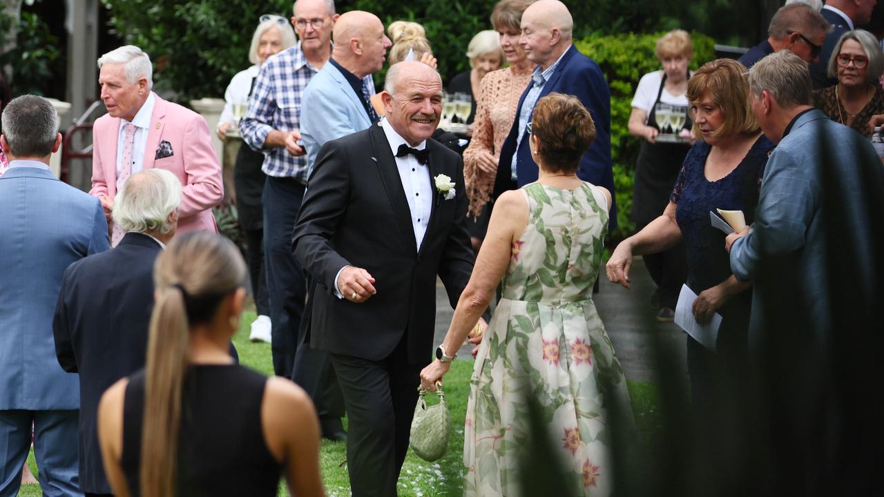 Wally greeted guests after the ceremony. Picture: WP Media