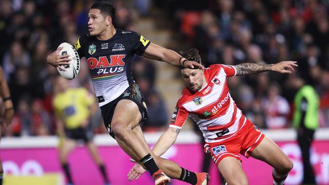 Dallin Watene-Zelezniak was electric for Penrith. Picture. Phil Hillyard