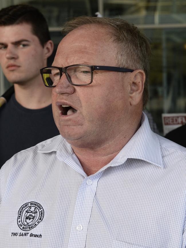 Transport Workers’ Union (TWU) branch secretary Ian Smith. Picture: AAP Image/Roy Vandervegt