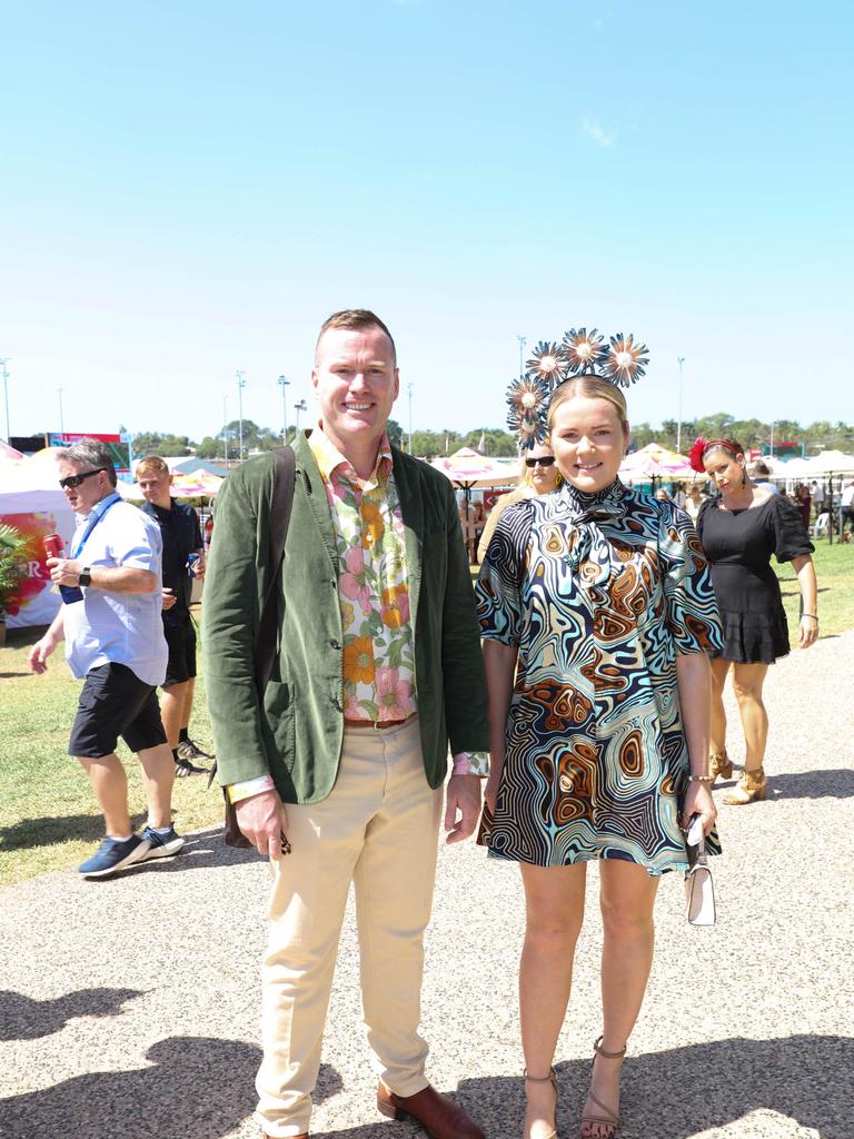 Stephen McGruddy and Bridget McCue at the 2021 Great Northern Darwin Cup. Picture: Glenn Campbell