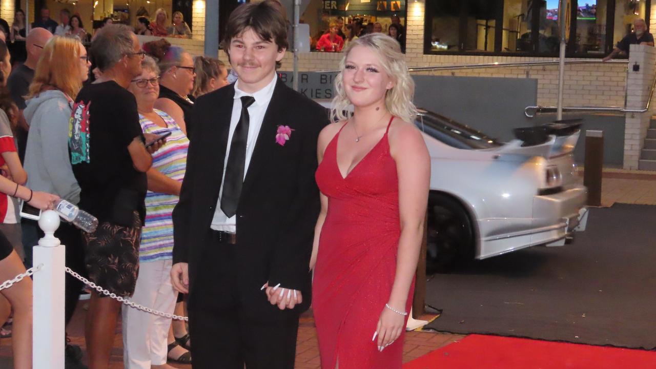 Urangan State High School students celebrating their formal.