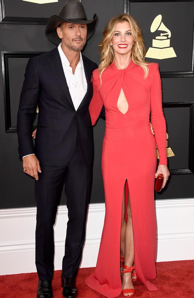 Graw and Hill at the 2017 Grammys. Picture: Getty