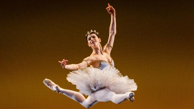 Ballet dancers rehearse ahead of the Dance for Ukraine Gala at the London Coliseum on Saturday. Picture: Getty Images